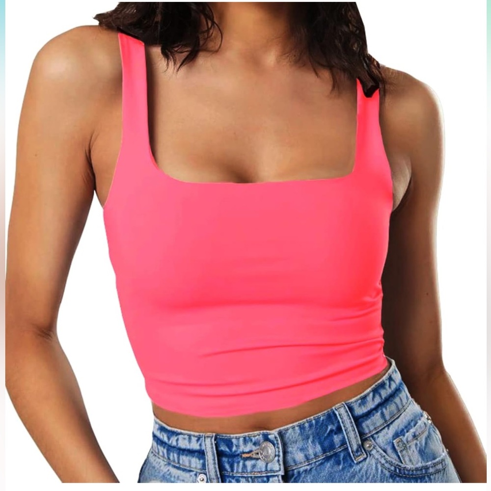Neon Pink Crop Top